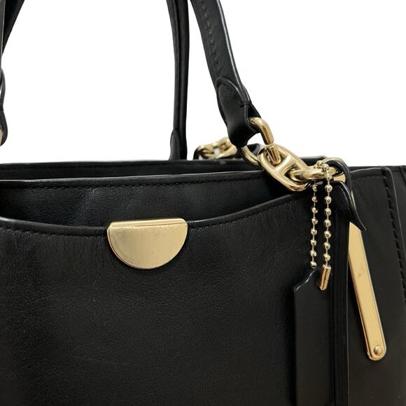 Coach Dreamer 36 Smooth Leather Satchel Shoulder Tote Bag in Black 31640 - Picture 7 of 16